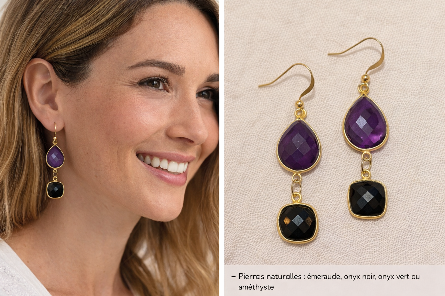 BOUCLES D'OREILLE ECLATS DE FEMME